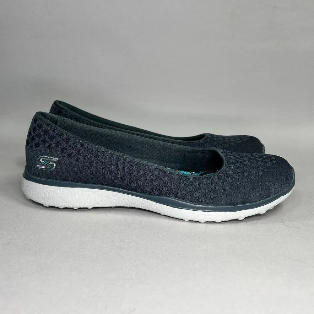 Skechers Microburst One Up Shoes Women's Size 9.5 Slip On Memory Foam Sneakers